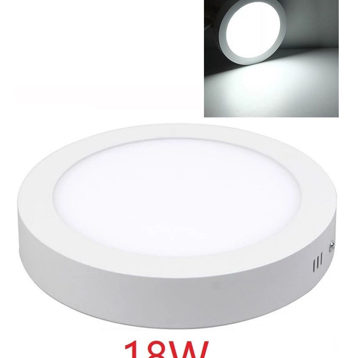 GENERICO - Foco Panel Plafón Led 18w Sobrepuesto Redondo Luz Frio