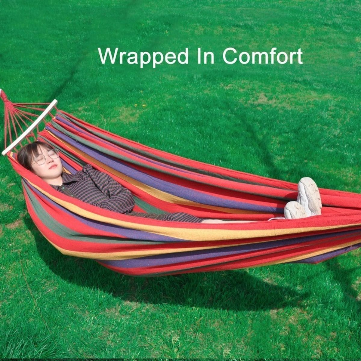 GENERICO - Hamaca Barra Contra Nudos Antivuelco 190x100cm 250kg Ganchos 265010