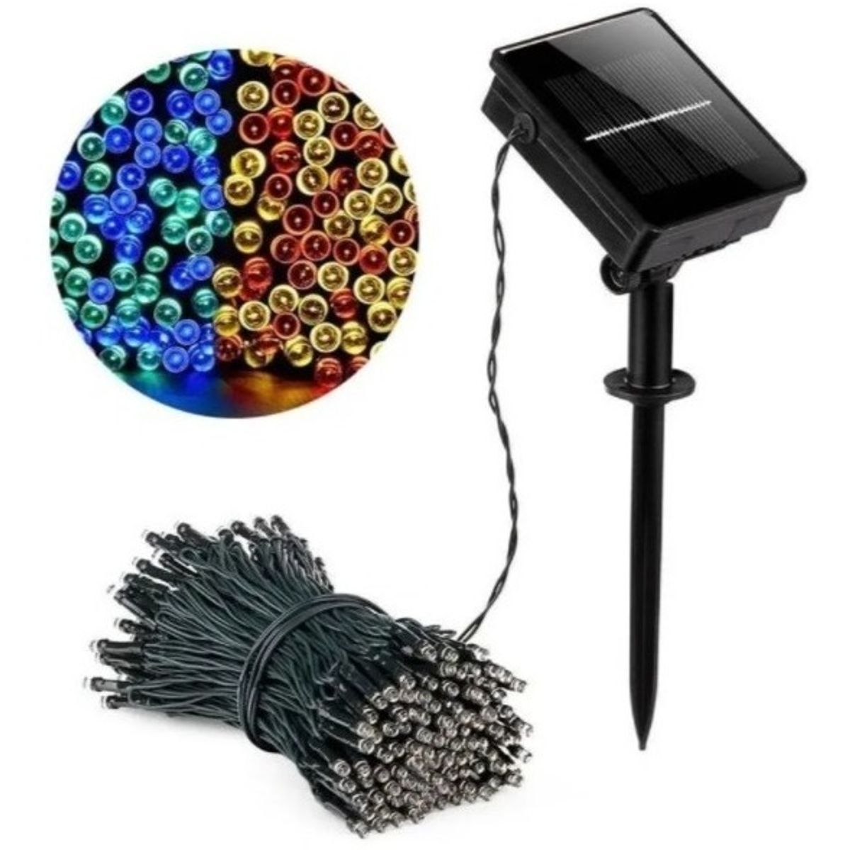 GENERICO - Lámpara Solar Luces Tira Led Al Aire 10 Mts 100 Led Navidad