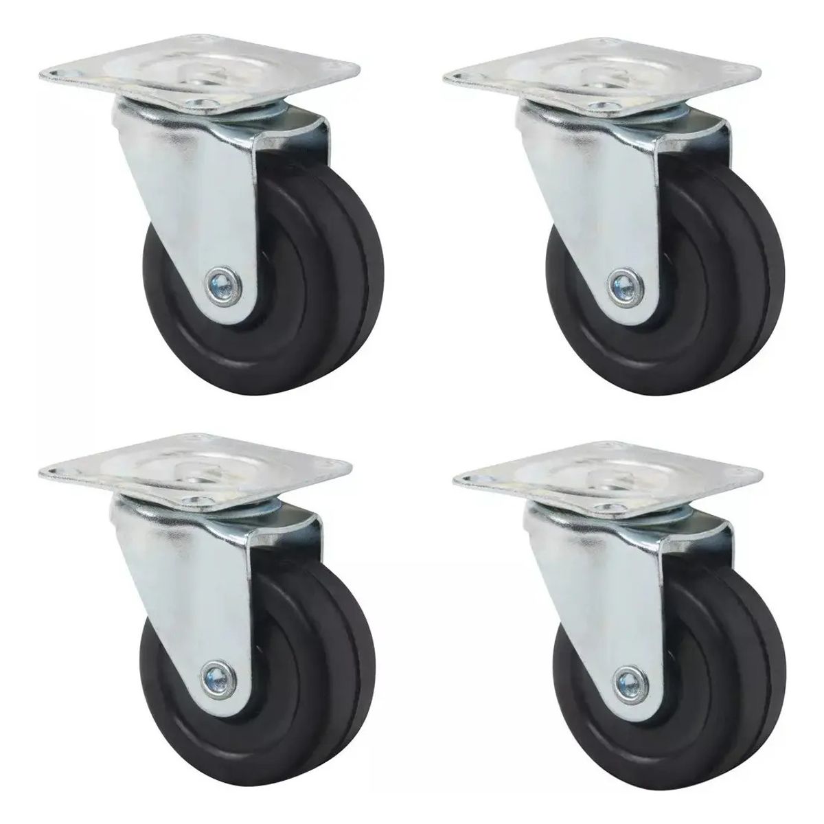 GENERICO - Rueda Giratorias De 1 12 Pulgadas O 40mm Ruedas Negro - 329003