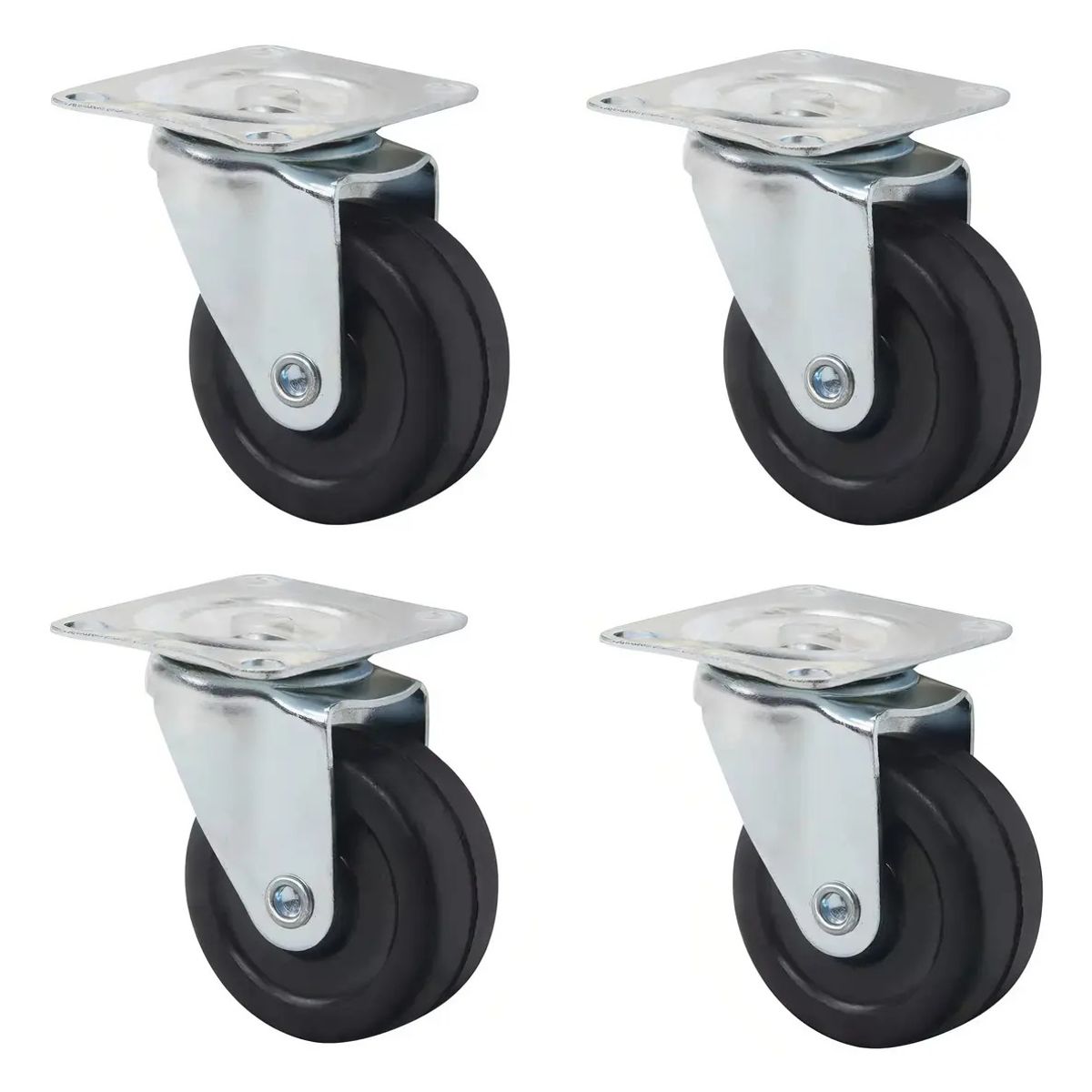 GENERICO - Rueda Giratorias De 1 12 Pulgadas O 40mm Ruedas Negro - 329003