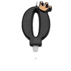 GENERICO - Vela número 0 color negro