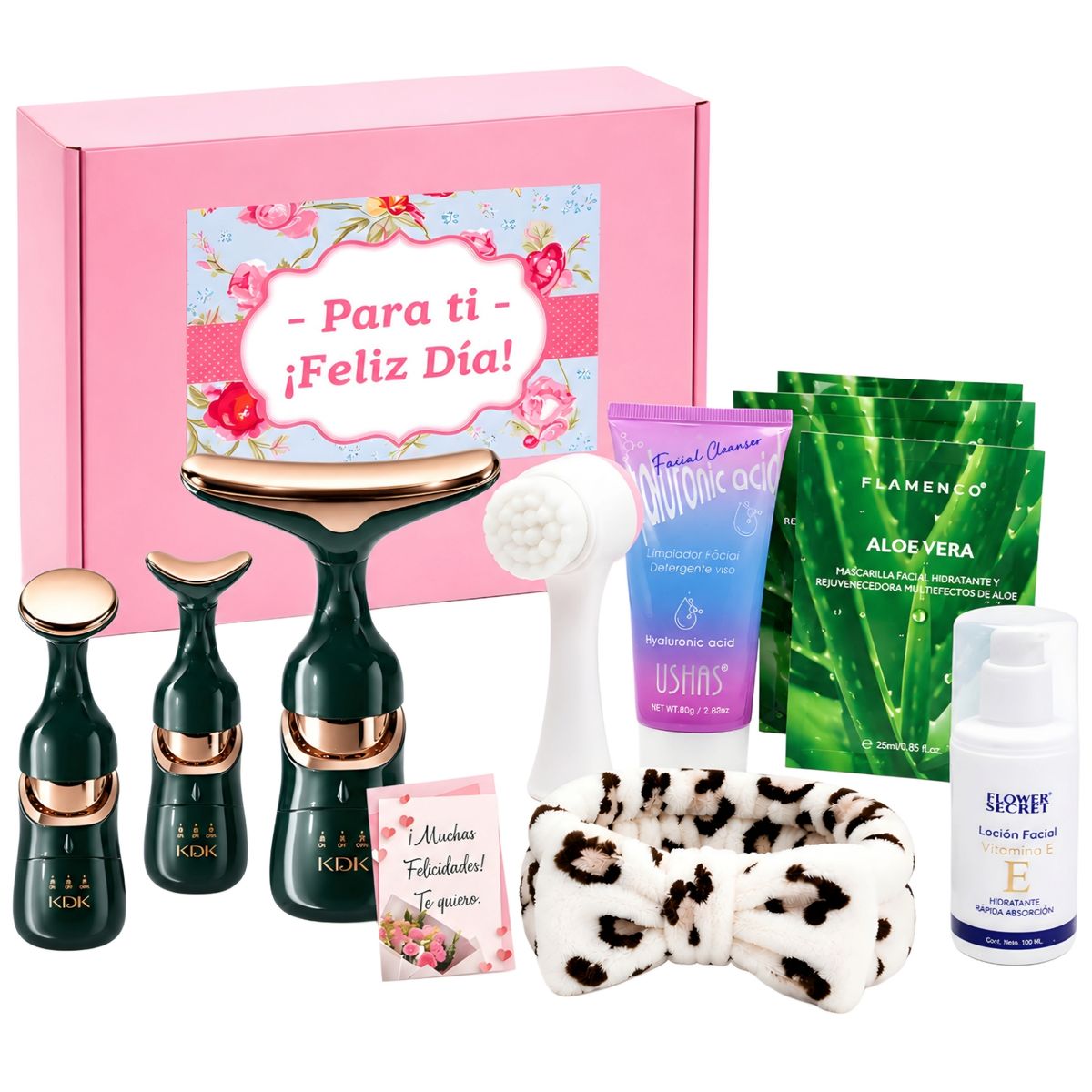 GENERICO - Set Regalo Mujer con Masajeador Eléctrico + Limpiador facial y Mascarillas