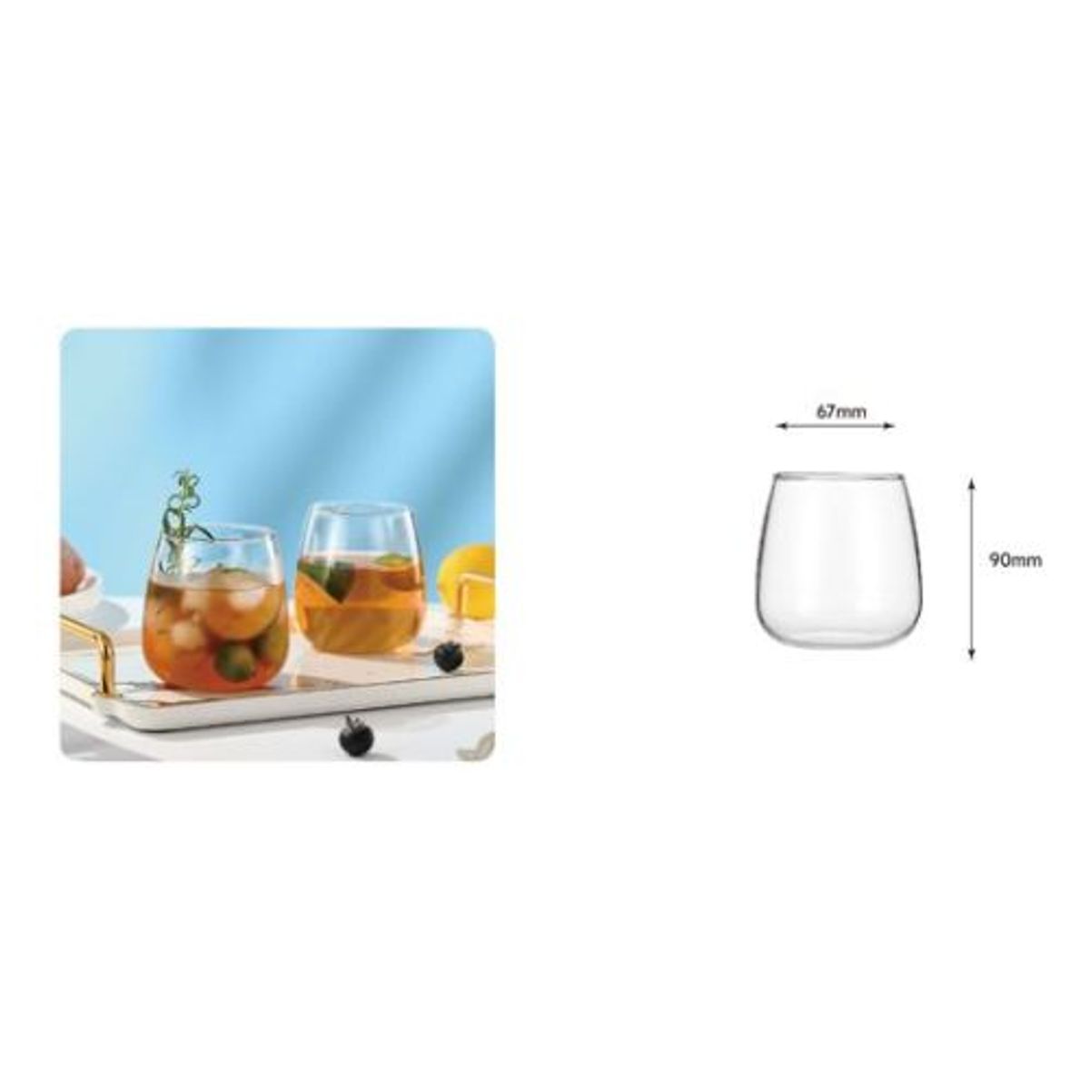 GENERICO - VASOS DE VIDRIO X6 UNIDADES 380ML