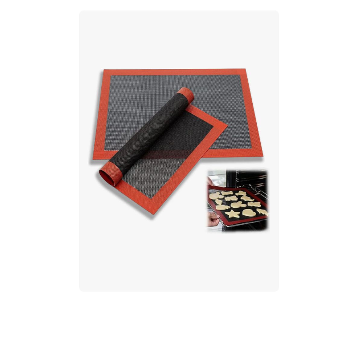 GENERICO - Pack 2 Lamina De Silicona Tapete Horno Tapete Para Hornear