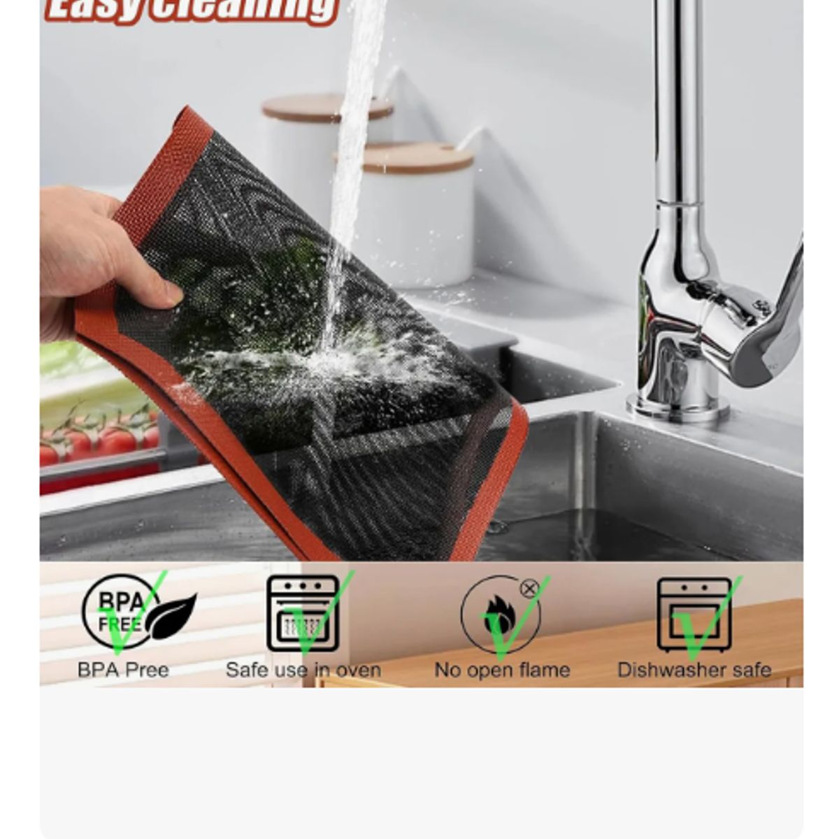 GENERICO - Pack 2 Lamina De Silicona Tapete Horno Tapete Para Hornear