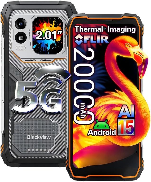 BLACKVIEW Xplore 1 Pro 5G Celular 12GB+256GB 20000mAh 64MP Android15 Smartphone