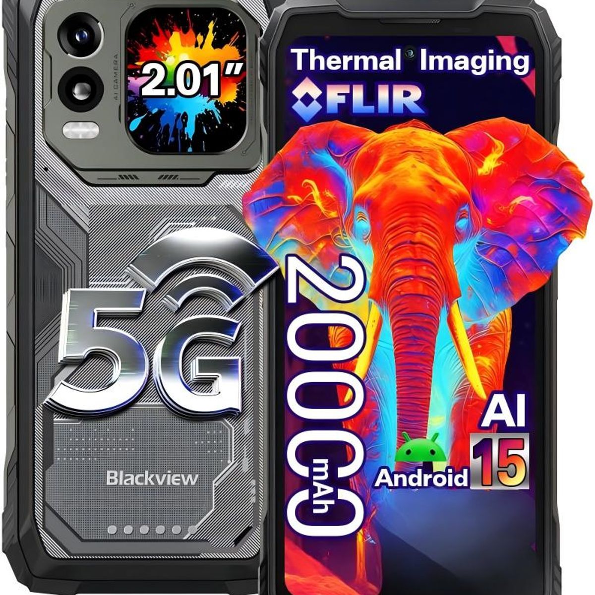 BLACKVIEW - Blackview Xplore 1 Pro 5G Celular 12GB+256GB 20000mAh 64MP Android15 Smartphone