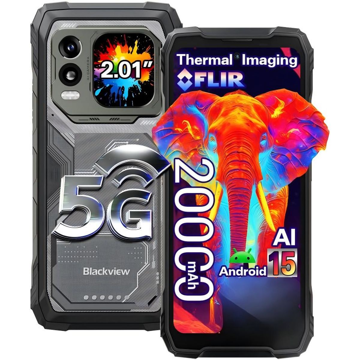 BLACKVIEW - Blackview Xplore 1 Pro 5G Celular 12GB+256GB 20000mAh 64MP Android15 Smartphone