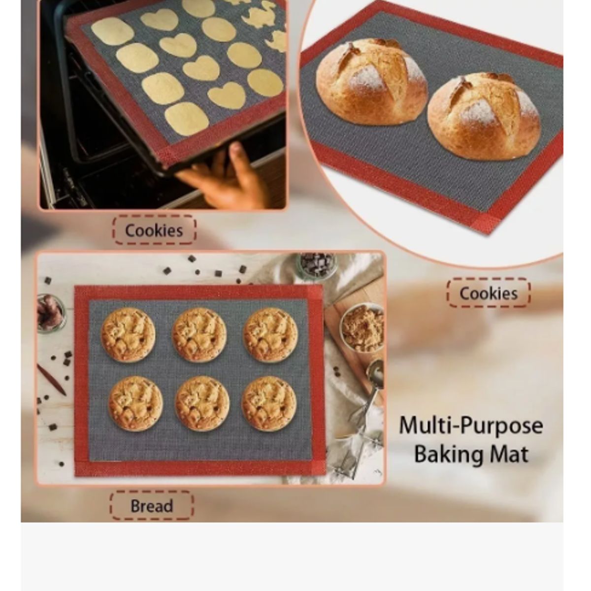 GENERICO - Pack 2 Lamina De Silicona Tapete Horno Microperforado
