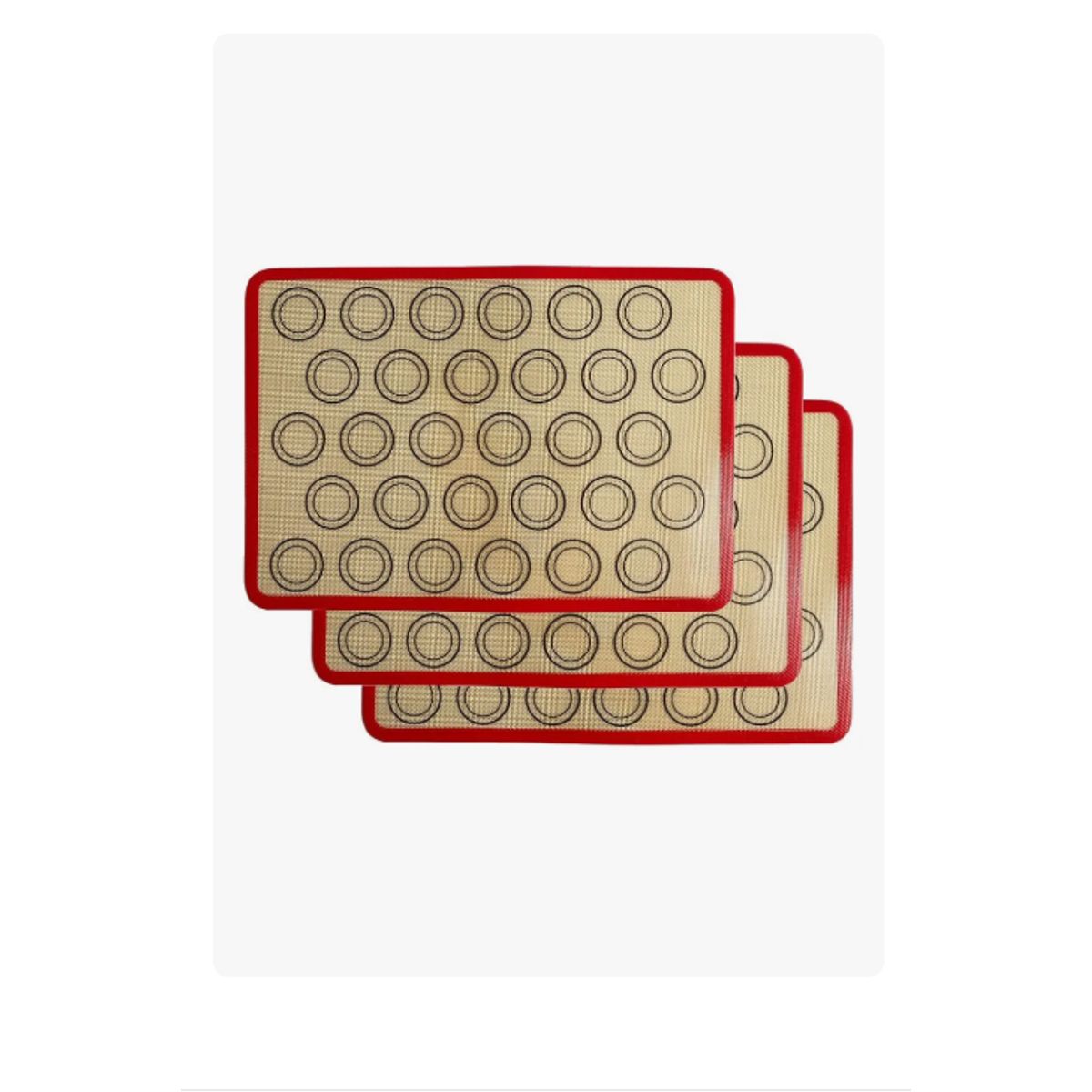 GENERICO - Pack 3 Unid. Láminas Silicona Macarrón - Horno Antiadherente