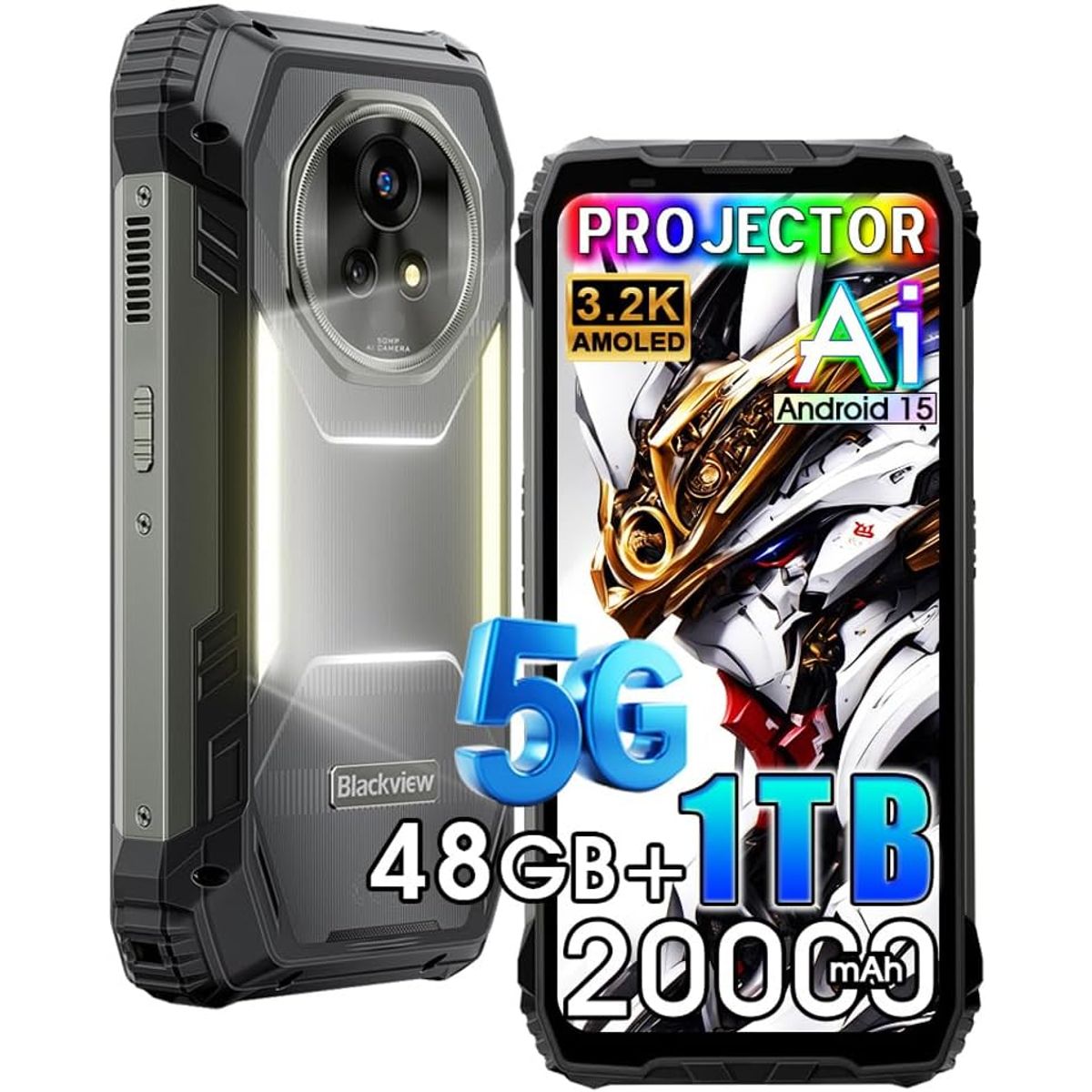 BLACKVIEW - Blackview XPLORE 2 5G Celular 48GB+1TB 20000mAh Android15 Smartphone
