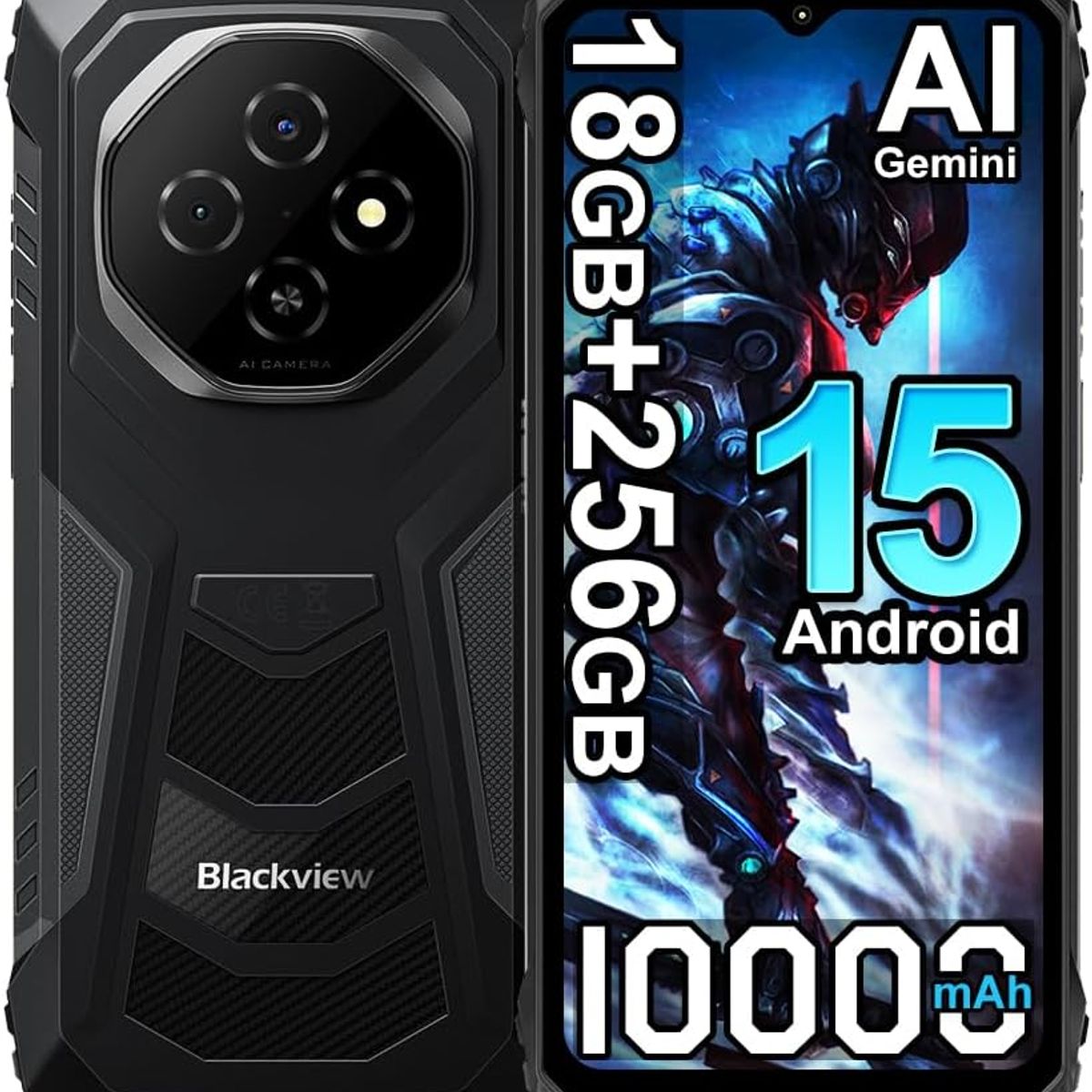 BLACKVIEW - Blackview Fort 1 Celular 18GB+256GB 10000mAh Android15 Smartphone
