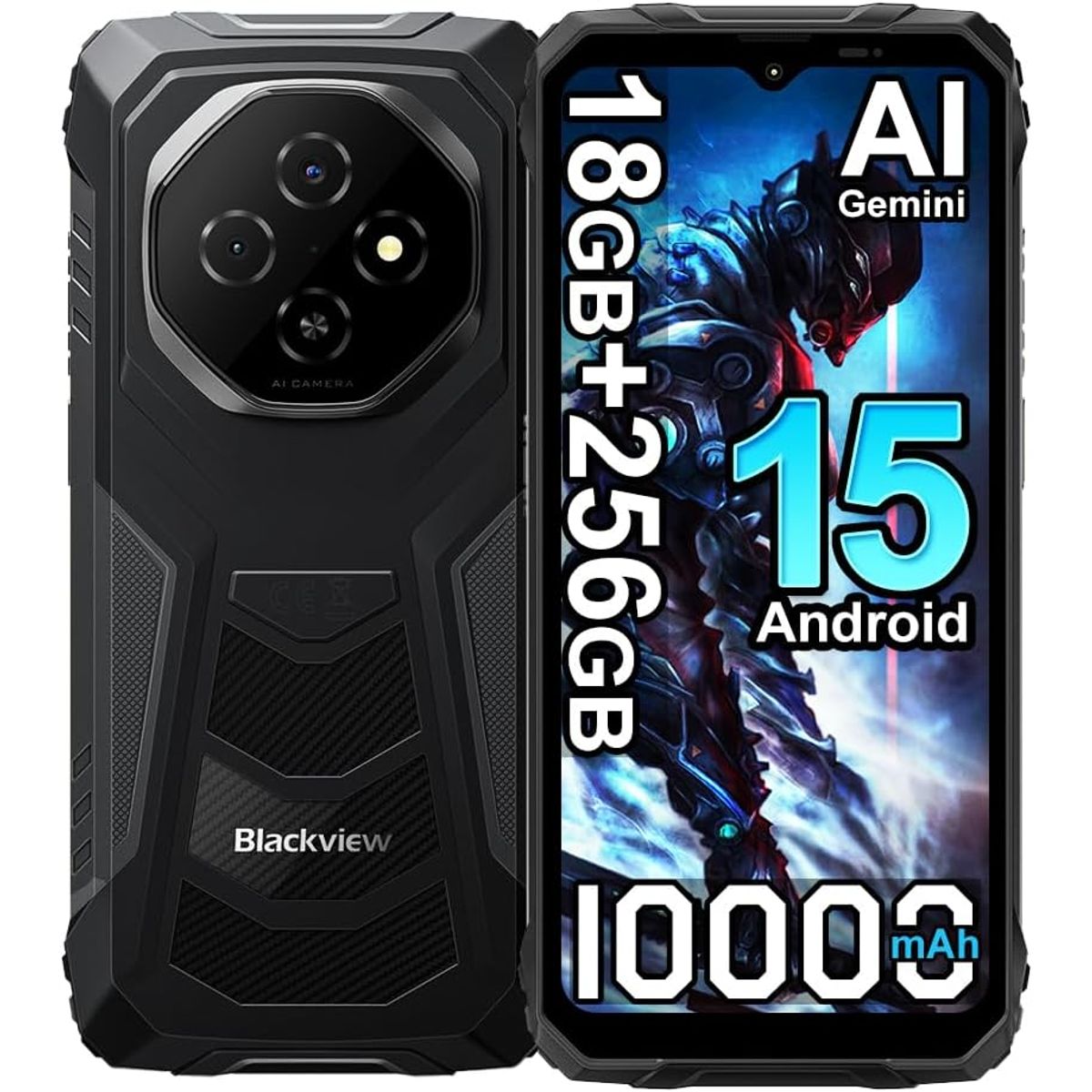 BLACKVIEW - Blackview Fort 1 Celular 18GB+256GB 10000mAh Android15 Smartphone