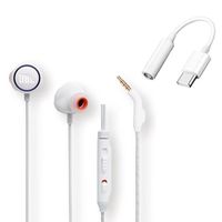 Audifonos Quantum 50 Gaming 3.5mm Negro y Type C Blanco