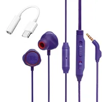 Audifonos Quantum 50 Gaming 3.5mm Negro y Type C Morado