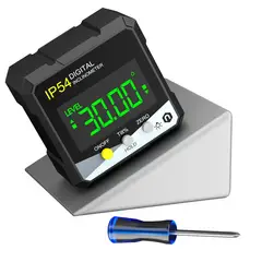 AIZO - Nivel Digital 2 en 1Medidor de Inclinación y Ángulos con Pantalla LCD