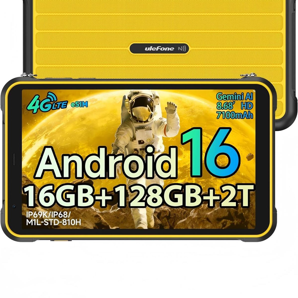 ULEFONE - Ulefone RugKing Pad Pro Tableta 16GB+128GB 7100mAh Android 16