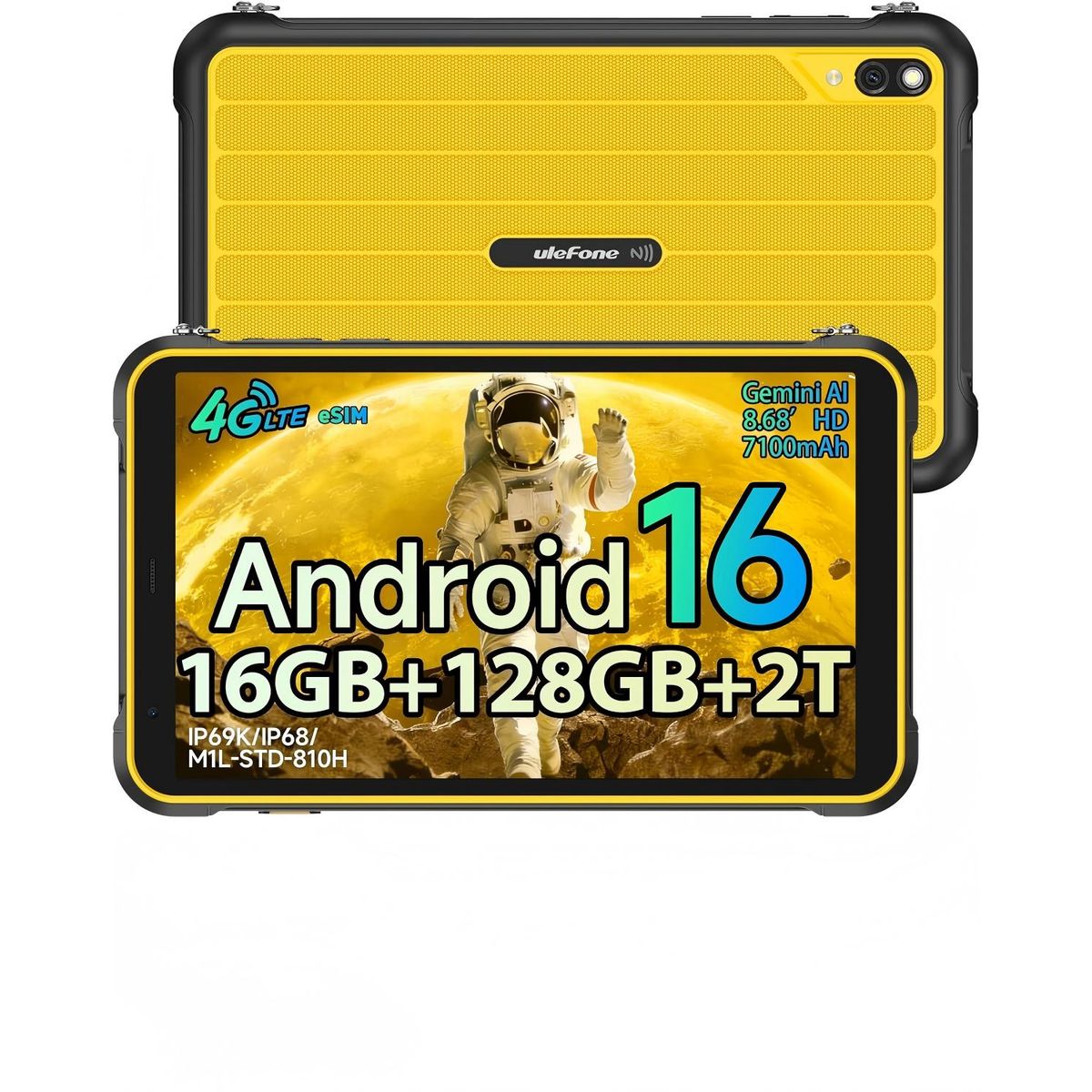 ULEFONE - Ulefone RugKing Pad Pro Tableta 16GB+128GB 7100mAh Android 16