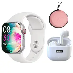 LENOVO - LP40 pro Audífonos inalámbricos y reloj inteligente y Estuche