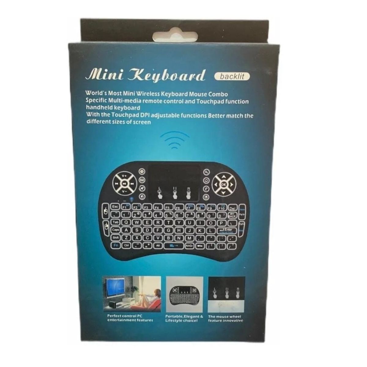 GENERICO - Mini Teclado Inalámbrico Smart Tv Touch Pad Con Iluminación
