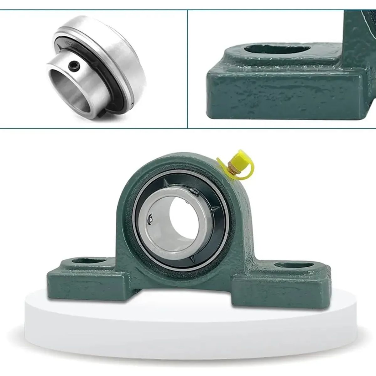 GENERICO - Soporte Ucp-206 (descanso O Chumacera P-206) Eje 30 Mm Verde