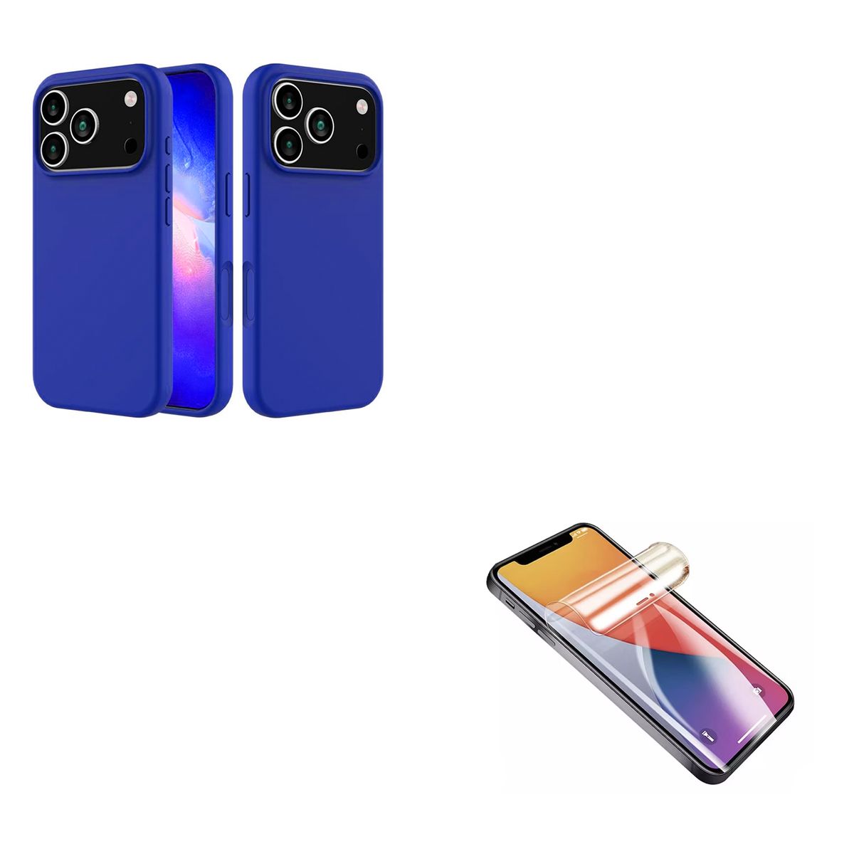 JOIGO - Carcasa Lamina Clear Para iPhone 17 Pro Max Azul