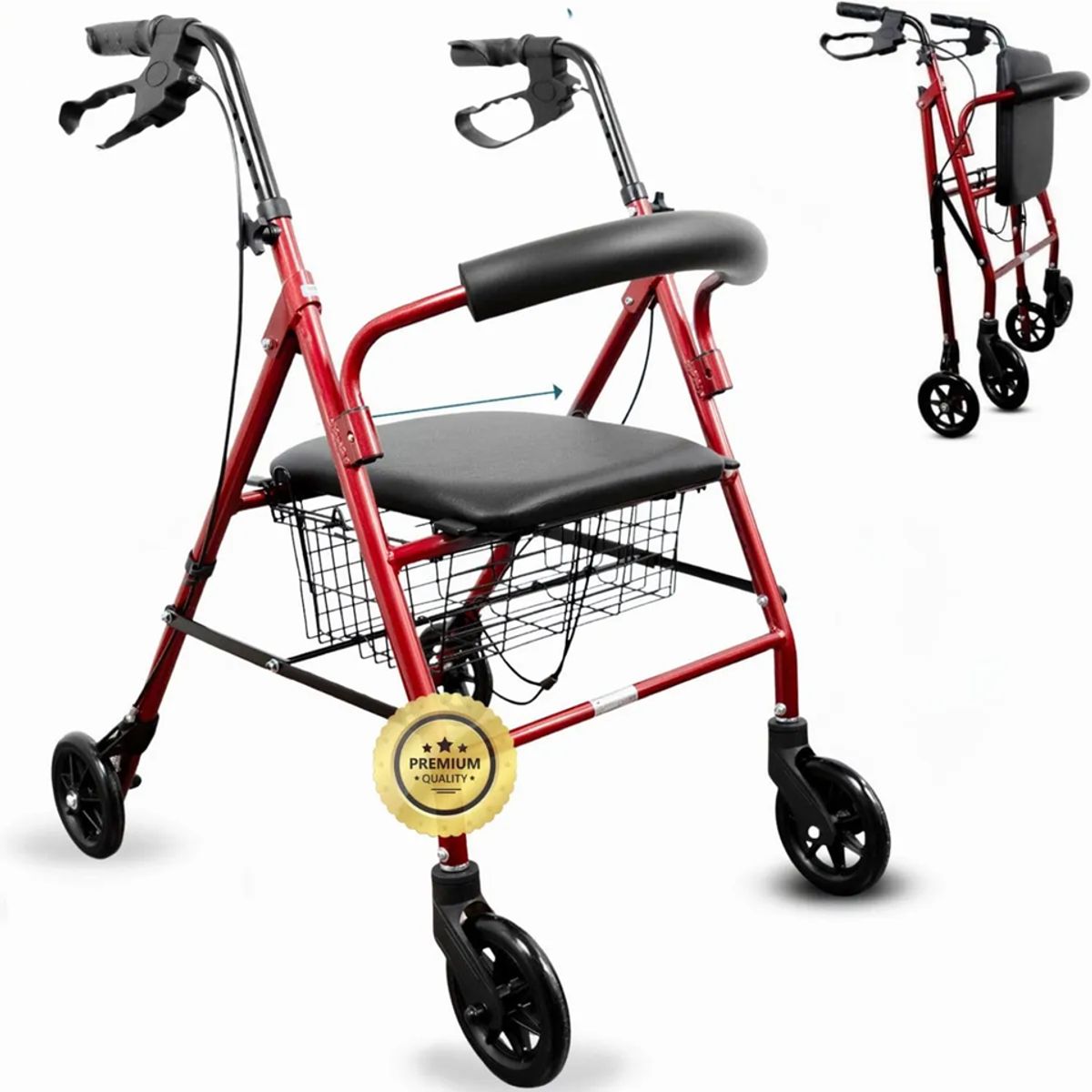MOVI - Burrito Ortopédico Plegable con Frenos, Asiento y Canasta