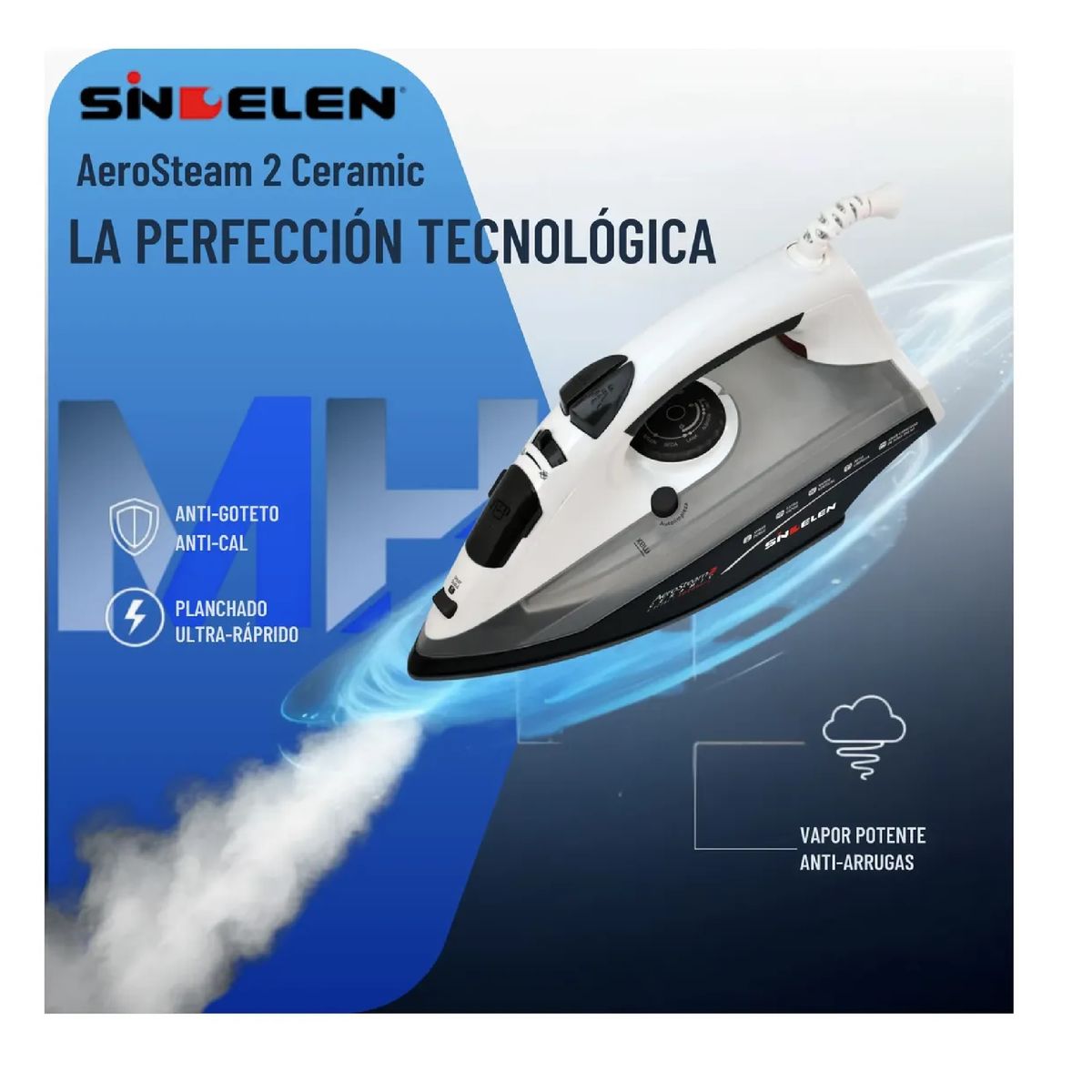 SINDELEN - Plancha A Vapor Sindelen Aerosteam 2 Ceramic V-400bl 2000w