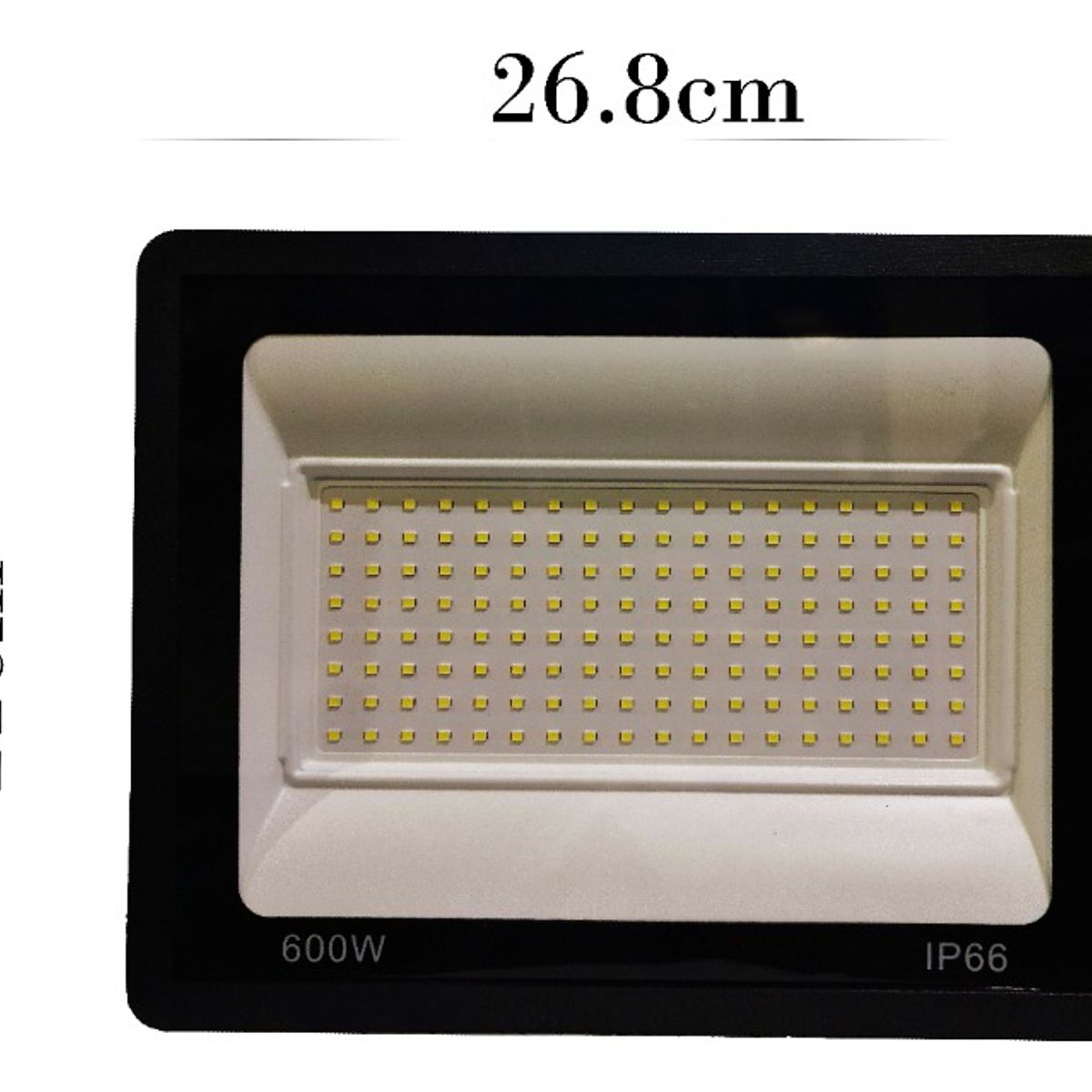 GENERICO - Foco Proyector Plano Led Reflector Multiled 600w Exterior Negro - 003363