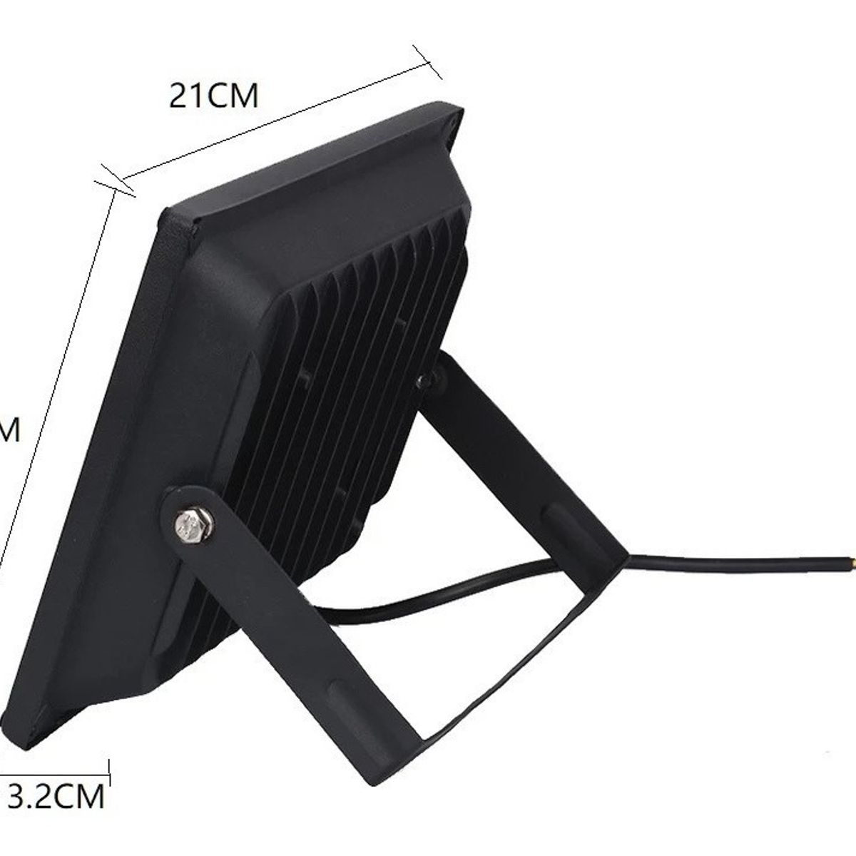 GENERICO - Foco Proyector Led Plano Reflector Multiled 150w Exterior Negro Blanco Frío-003154 B11