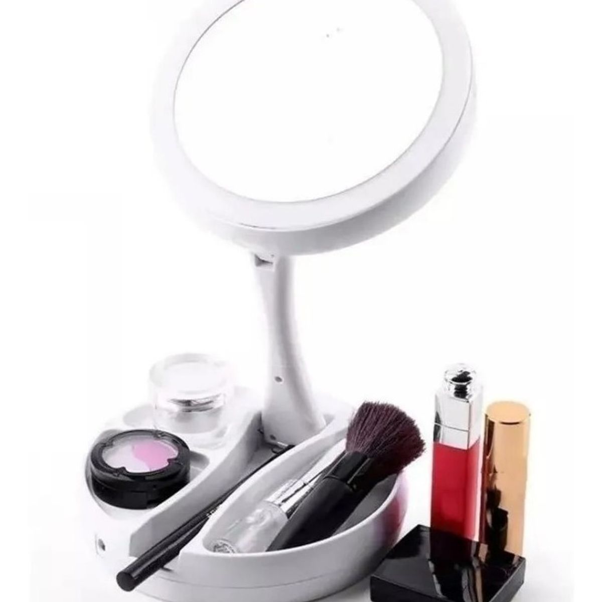 GENERICO - Espejo Con Luz Led Para Maquillaje Plegable + Aumento X10 228048-262016 C72