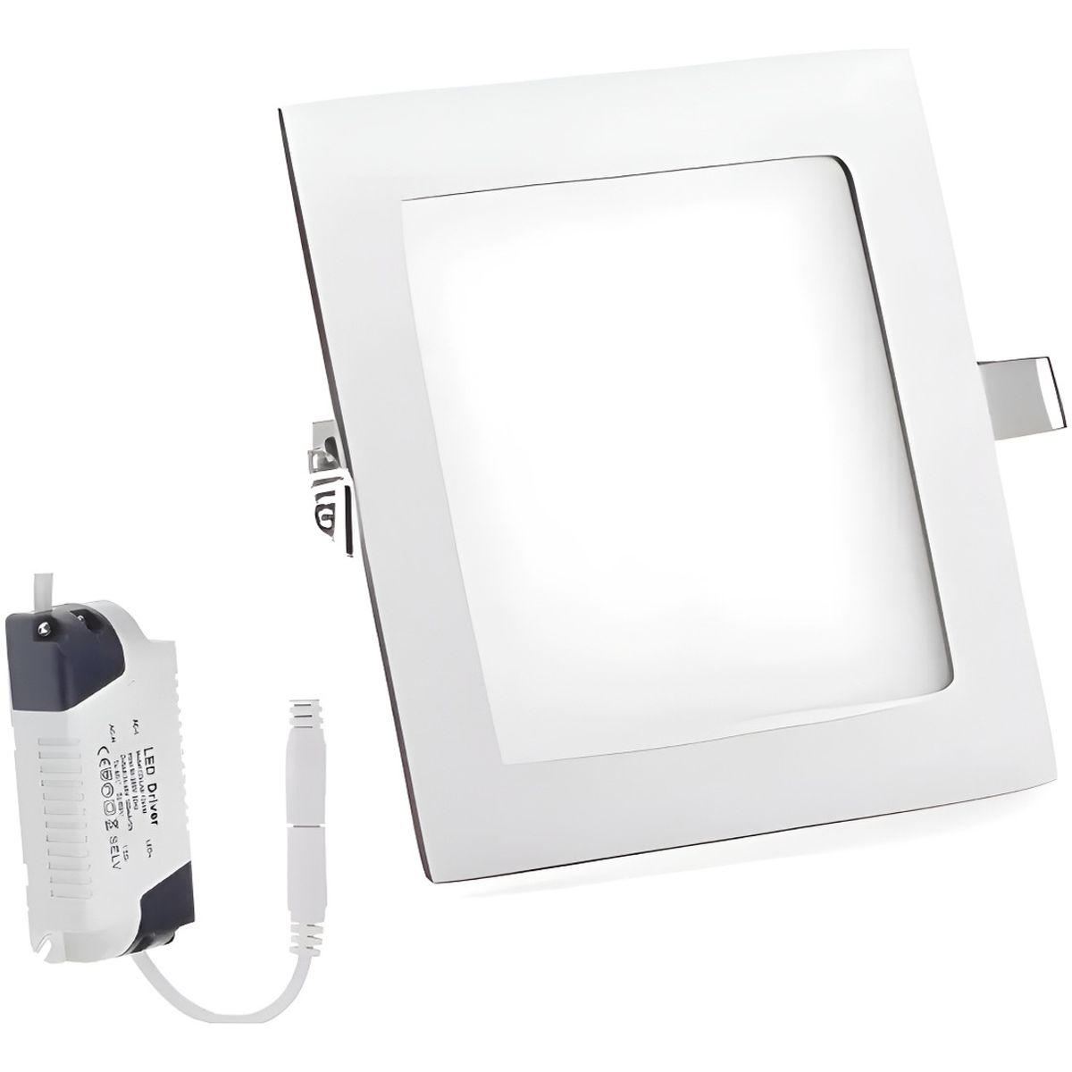 GENERICO - Foco Panel Plafón Led 18w Embutido Cuadrado Luz Frio