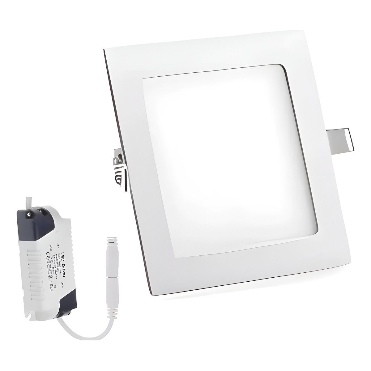 GENERICO - Foco Panel Plafón Led 18w Embutido Cuadrado Luz Frio