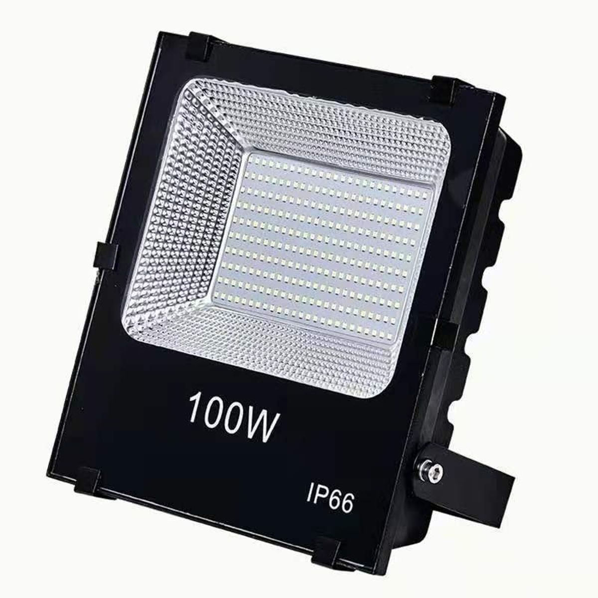 GENERICO - Foco Proyector Led Plano Reflector 100w 240 Led Exterior Carcasa Negro Luz Blanco Frío-003318 B