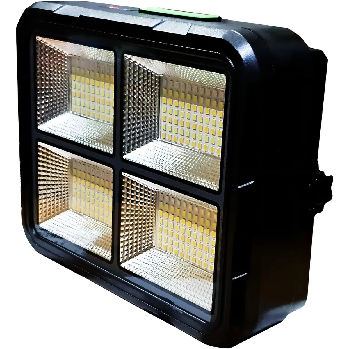 GENERICO - Kit Foco Led 200w Portatil Solar Recargable Emergencia Usb Color Negro - 220064