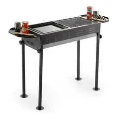 GENERICO - Estufa Parrilla Parrillera Portatil Plegable Barbacoa Asado Color Negro - 262228