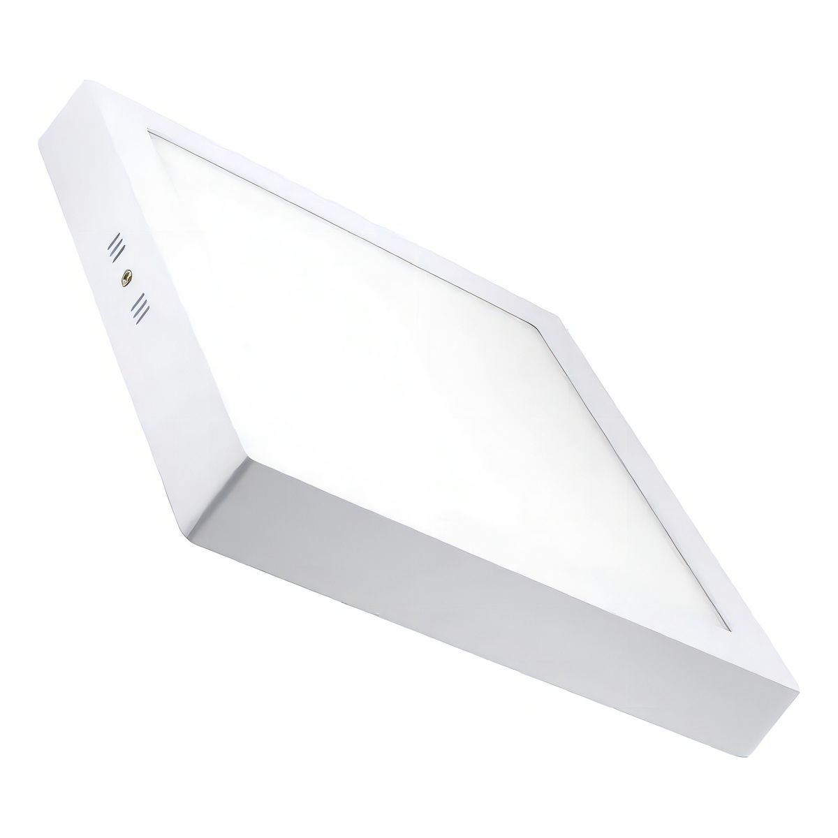 GENERICO - Foco Panel Led Plafon Sobrepuesto Cuadrado 12w Luz Calida Estructura Amarillo