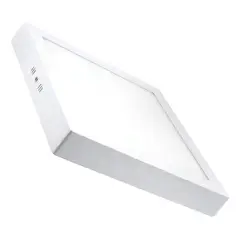GENERICO - Foco Panel Led Plafon Sobrepuesto Cuadrado 12w Luz Calida Estructura Amarillo