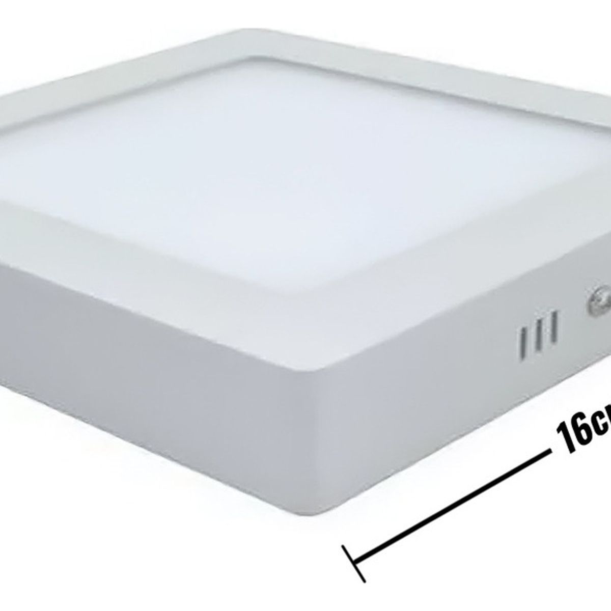GENERICO - Foco Panel Led Plafon Sobrepuesto Cuadrado 12w Luz Calida Estructura Amarillo