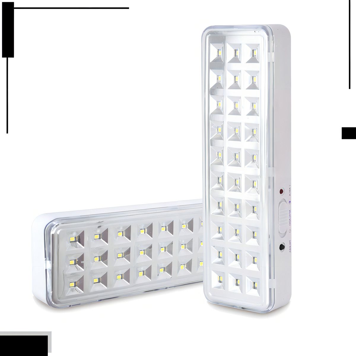 GENERICO - Lámpara de emergencia Wanergy 40941 LED con batería recargable 60W blanco