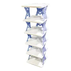 GENERICO - Organizador De Zapatos Armario Zapatero Plegable 6 Nivel Color Azul - 228192