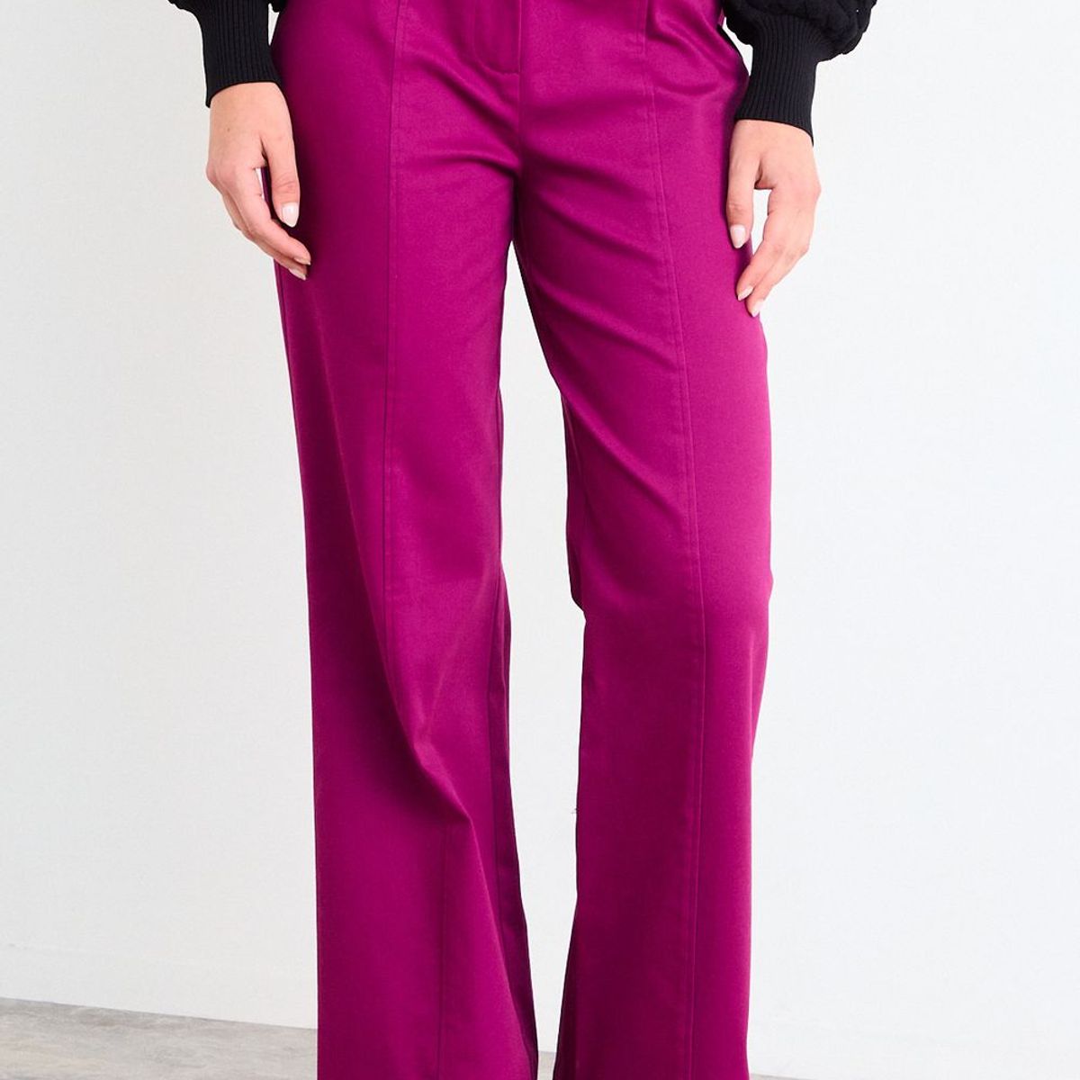 IO - Pantalon Liso Mujer Fucsia Io