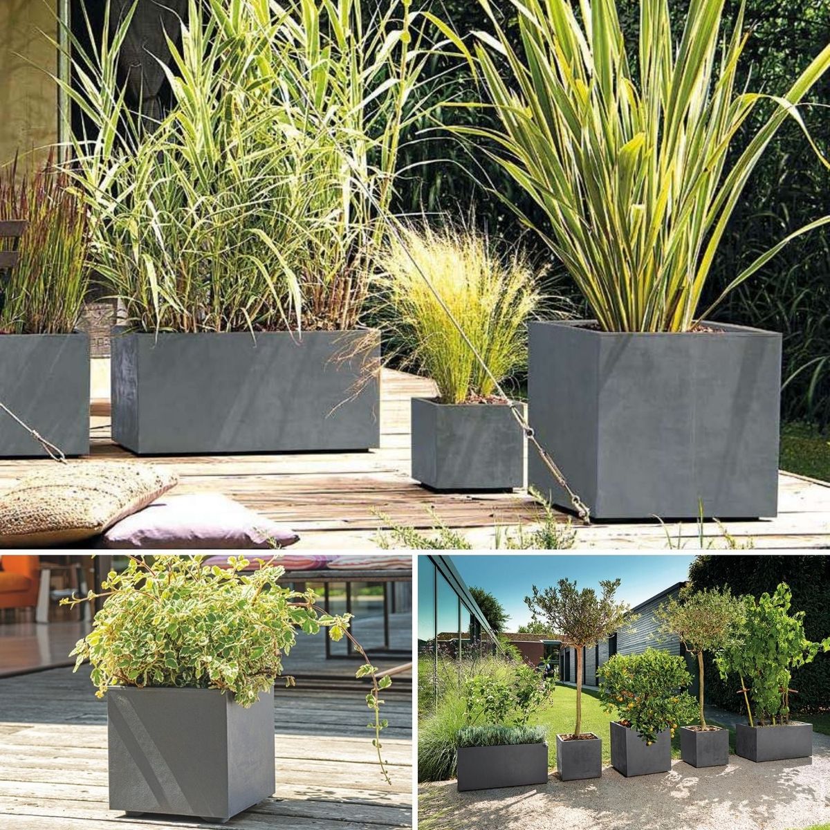 DEROMA - Jardinera Deroma 60x25cm Cemento