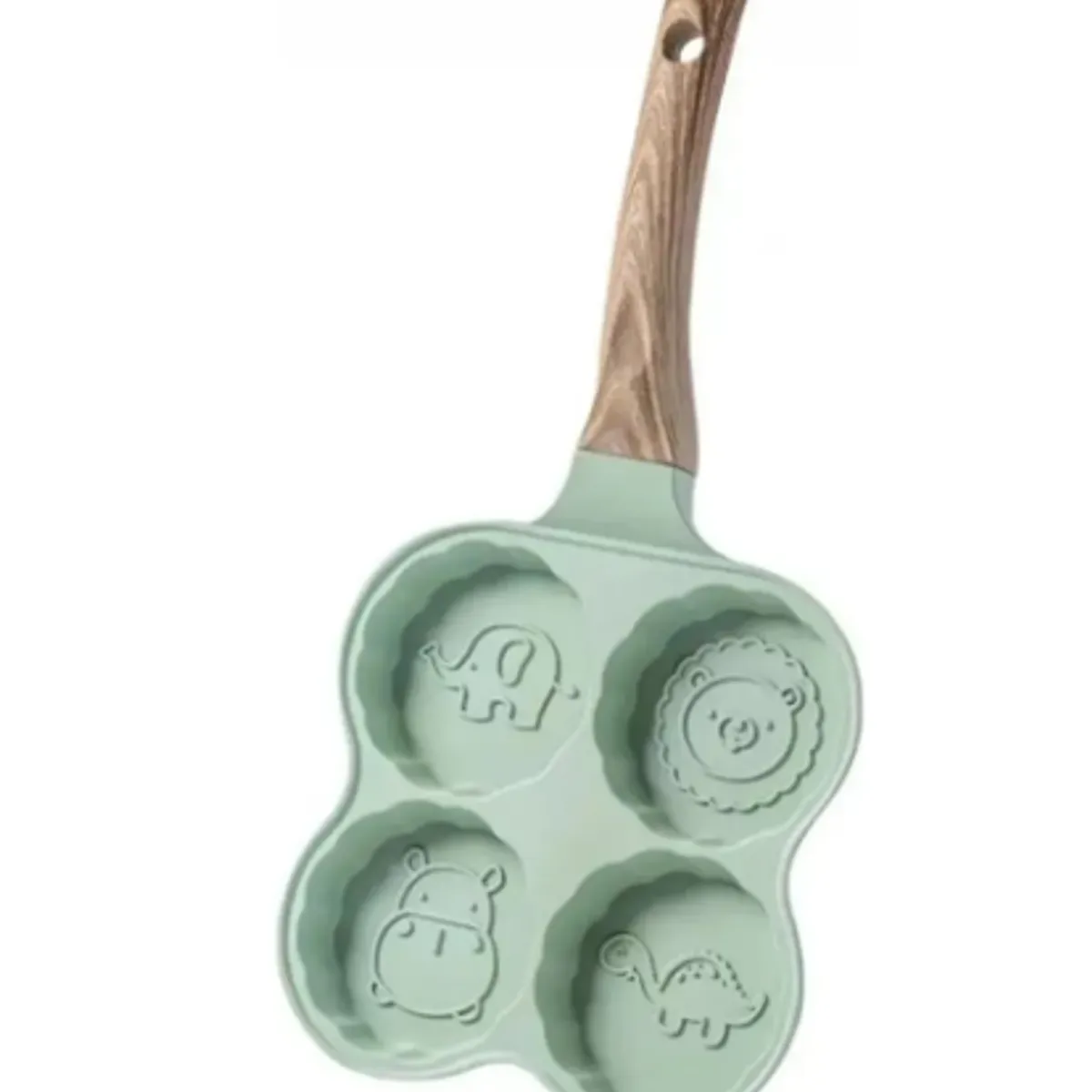 GENERICO - Sartén Para Mini Panqueques Y Huevos 4 Porciones Animalitos Verde Claro