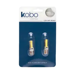 KOBO - Kit de 2 Ampolletas Led T10 para Automovil Luz Blanco