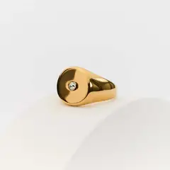 LOUNGE - Anillo Mujer Círculo Punto De Luz