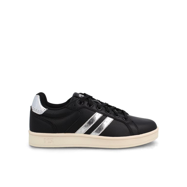 Zapatilla Mujer Compus Negro - Plateado