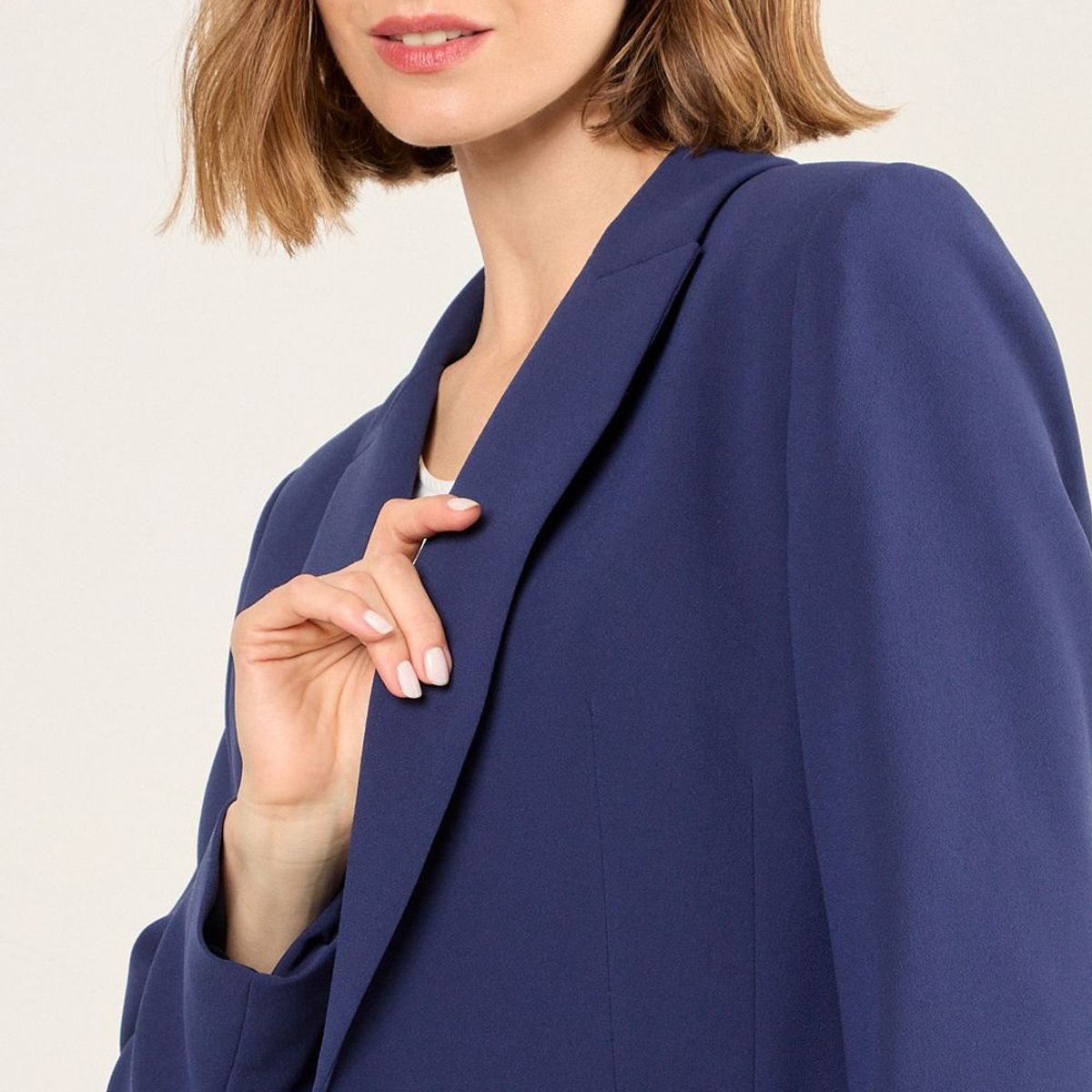 MA GRIFFE - Blazer Liso Mujer Azul Magriffe