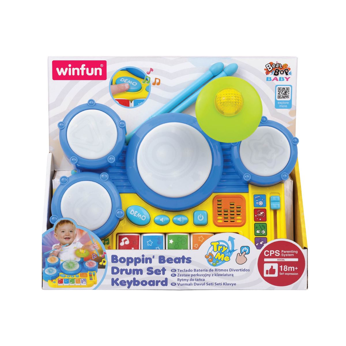 WINFUN - TECLADO BATERIA DE RITMOS DIVERTIDOS